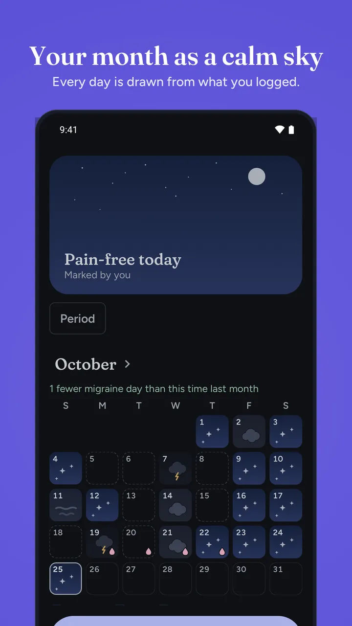 Your month as a calm night sky